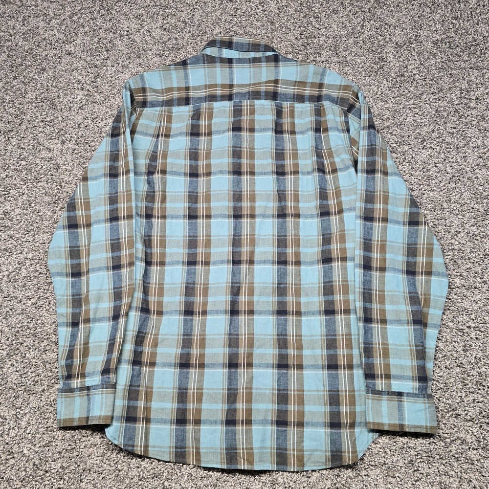 Best Made Co Long Sleeve Standard Indigo Blue Shirt Size Large Linen Cotton wip - Picture 7 of 8